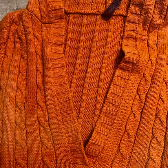 Orange V neck sweater - Picture 3 of 4